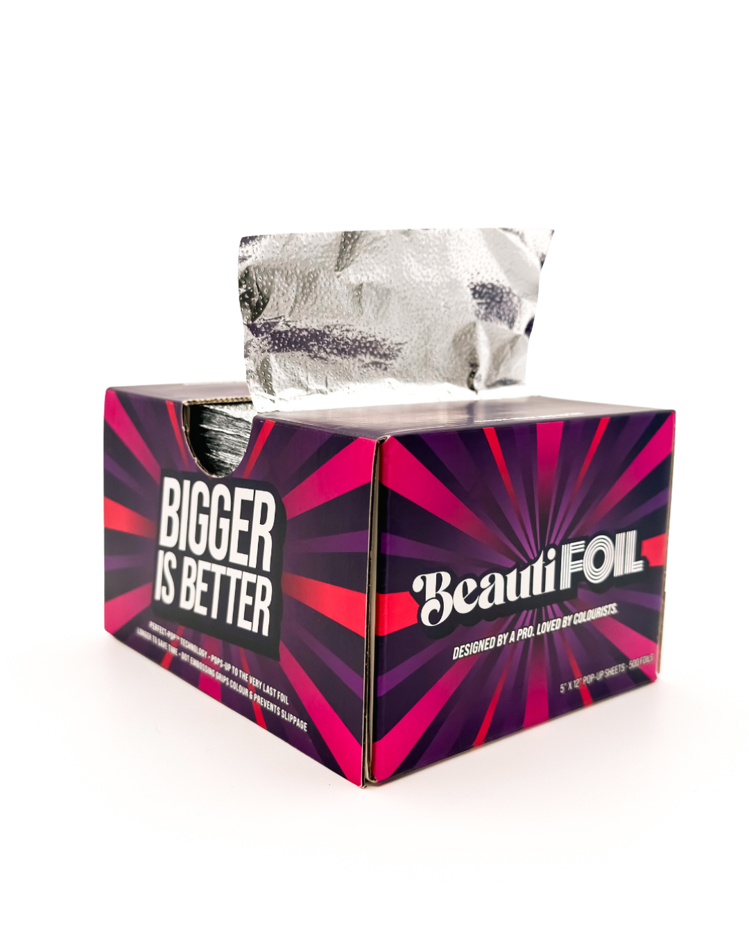 BeautiFoil Professional 5 x 12 Embossed Classic Silver Pop-Up Foils